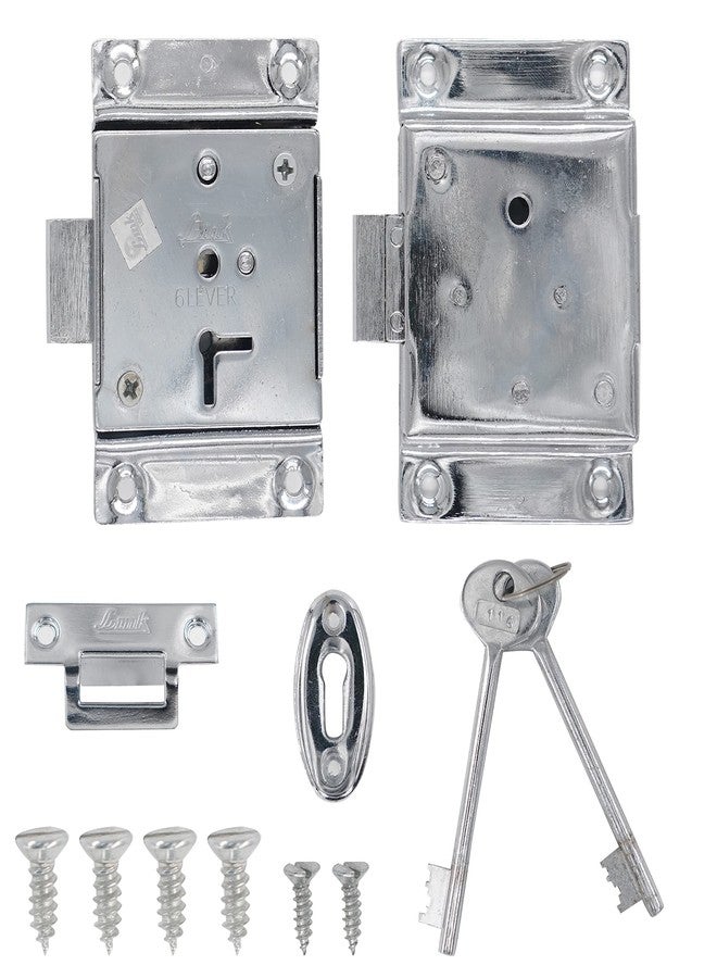 Link Cupboard Lock and Drawer Lock Chrome Polished 85mm Cylinder 802 - Image 2
